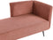 RIOM - Chaise longue - Rood - Rechtszijdig - Stof