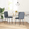vidaXL - Eetkamerstoelen - 2 - st - fluweel - donkergrijs