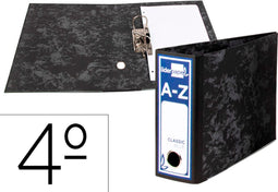 Ringmap Liderpapel AZ10 Zwart A4