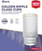 Ripple longdrinkglazen - Goude rand - 6 Delig Set -295 ml - Origami-stijl - glazen beker - Ripple vintage glaswerk
