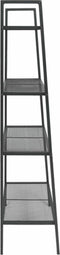 vidaXL - Ladder - boekenkast - 4 - schappen - metaal - antracietkleurig