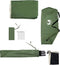 vidaXL - Windscherm - camping - waterdicht - 490x123 - cm - groen
