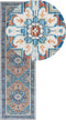 RITAPURAM - Laagpolig vloerkleed - Blauw - 60 x 200 cm - Polyester