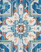RITAPURAM - Laagpolig vloerkleed - Blauw - 60 x 200 cm - Polyester