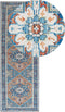 RITAPURAM - Laagpolig vloerkleed - Blauw - 70 x 200 cm - Polyester