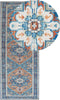 RITAPURAM - Laagpolig vloerkleed - Blauw - 80 x 200 cm - Polyester
