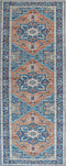 RITAPURAM - Laagpolig vloerkleed - Blauw - 80 x 200 cm - Polyester