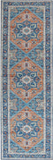 RITAPURAM - Laagpolig vloerkleed - Blauw - 80 x 240 cm - Polyester