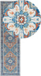 RITAPURAM - Laagpolig vloerkleed - Blauw - 80 x 300 cm - Polyester