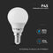 V-TAC VT-236 LED-lamp - Samsung - Golf - E14 Houder - IP20 - Wit - 5.5W - 470 Lumen - 3000K