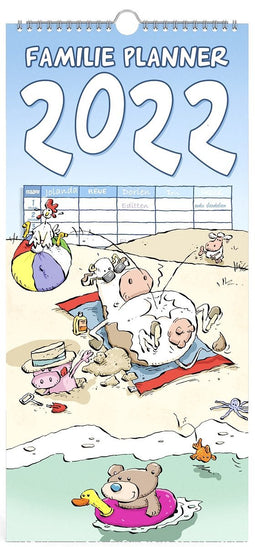 Ritstier familiekalender 2022 - groot formaat - maandkalender - voor maximaal 5 personen