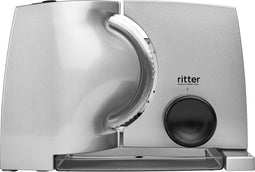 Ritter Snijmachine - Compact 1 - Made in Germany - Allessnijder Elektrisch - 65W Eco Motor - broodsnijmachine, vleeswarensnijmachine, vlees, brood, gronten - broodsnijder Zilver