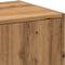 vidaXL - Apothekerskast - 30x41x118 - cm - bewerkt - hout - artisanaal - eikenkleur