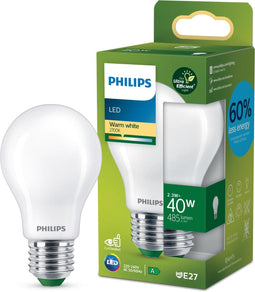 Philips LED - Ultra Efficient - 40 W - E27 - Warmwit licht (2 stuks)