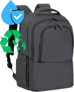 Rivacase Laptop Rugzak – Rugzak – Tablet Organizer – Rugzak voor Rondreizen en Zakenreizen – Waterdicht – ECO vriendelijk – 15.6 inch – Zwart
