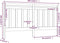 vidaXL - Hoofdbord - 206x4x100 cm - massief grenenhout - wit