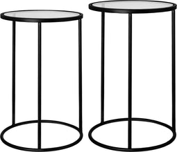 Riverdale Bijzettafel Amaro rond zwart set