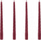 Riverdale - Dinerkaarsen burgundy set van 4 - Rood