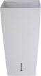 RIVIERA Eva Nieuwe vierkante plastic bloempot - 28 x 28 x H 52 cm - 31 L - Wit