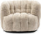 Riviera Maison Arosa Swivel Armchair Natural - Polyester, Beukenhout - Natural - 97.0x103.0x77.0 cm