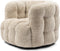 Riviera Maison Arosa Swivel Armchair Natural - Polyester, Beukenhout - Natural - 97.0x103.0x77.0 cm