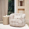 Riviera Maison Arosa Swivel Armchair Natural - Polyester, Beukenhout - Natural - 97.0x103.0x77.0 cm