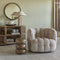 Riviera Maison Arosa Swivel Armchair Natural - Polyester, Beukenhout - Natural - 97.0x103.0x77.0 cm