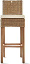 Riviera Maison Barkruk Met Rugleuning - Rustic Rattan Bar Stool - Bruin