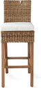 Riviera Maison Barkruk Met Rugleuning - Rustic Rattan Bar Stool - Bruin