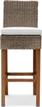 Riviera Maison Barkruk Met Rugleuning - Rustic Rattan Bar Stool - Bruin