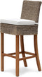 Riviera Maison Barkruk Met Rugleuning - Rustic Rattan Bar Stool - Bruin