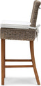Riviera Maison Barkruk Met Rugleuning - Rustic Rattan Bar Stool - Bruin