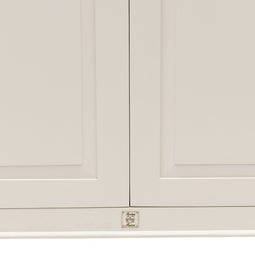 Riviera Maison Bedford Cabinet White - Mangohout, gehard Glas - - 142.0x57.0x227.0 cm
