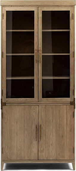Riviera Maison Buffetkast eiken - Brescia Cabinet - Gerecycled Eikenhout, Gehard Glas - Bruin
