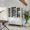 Riviera Maison Buffetkast, keukenkast groot - Bedford Cabinet XL - Mangohout, gehard Glas - Wit