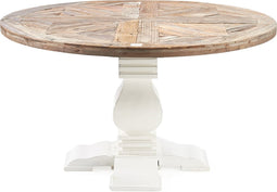 Riviera Maison Eettafel Rond 140 cm - Crossroad Ronde Eettafel - Wit