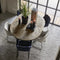 Riviera Maison Eettafel Uitschuifbaar - Le Marais Dining Table Extendable Dia 140/190 x 140 - Zwart - Gerecycled Eikenhout