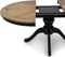 Riviera Maison Eettafel Uitschuifbaar - Le Marais Dining Table Extendable Dia 140/190 x 140 - Zwart - Gerecycled Eikenhout