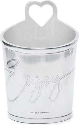 Riviera Maison Enjoy Wine Cooler - Aluminium - Zilver - 19.5x19.5x29.0 cm