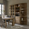 Riviera Maison Kast Bruin, Boekenkast, hoekkast rond, 4 vakken - Del Rey Corner Book Cabinet - Hout - (LxBxH) 42.0x60x145.0