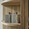 Riviera Maison Kast Bruin, Boekenkast, hoekkast rond, 4 vakken - Del Rey Corner Book Cabinet - Hout - (LxBxH) 42.0x60x145.0