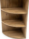 Riviera Maison Kast Bruin, Boekenkast, hoekkast rond, 4 vakken - Del Rey Corner Book Cabinet - Hout - (LxBxH) 42.0x60x145.0