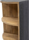 Riviera Maison Kast Bruin, Boekenkast, hoekkast rond, 4 vakken - Del Rey Corner Book Cabinet - Hout - (LxBxH) 42.0x60x145.0