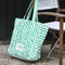Riviera Maison Katoen en draagtas, Stevige Schoudertas met RM print - RM Monogram Tote Bag - Groen - Katoen