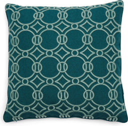Riviera Maison Kussenhoes 50x50 - Mustique Rings Pillow Cover - Groen Blauw