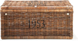 Riviera Maison Opbergkist - Dekenkist - Rustic Rattan Cobblers Wharf Trunk - 90x40 cm - Bruin