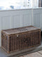 Riviera Maison Opbergkist - Dekenkist - Rustic Rattan Cobblers Wharf Trunk - 90x40 cm - Bruin