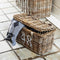Riviera Maison Opbergmanden Met Deksel - Rustic Rattan Classic RM Basket - Bruin - Set 3 Stuks