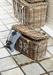 Riviera Maison Opbergmanden Met Deksel - Rustic Rattan Classic RM Basket - Bruin - Set 3 Stuks