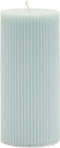 Rivièra Maison Pillar Candle Rib blue 7x15 set van 4